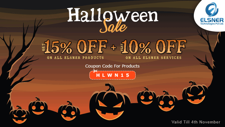 Halloween Spooky Offer 2018 : 15% Off On All Elsner Products And 10% Off On All Services