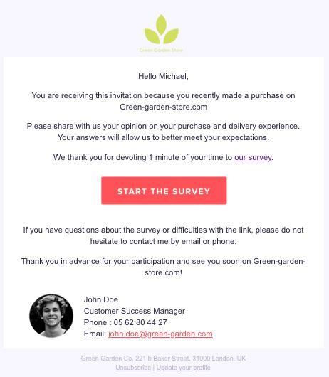 Survey Email Template