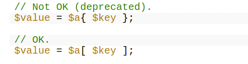 Array and String Offset Access with Curly Braces