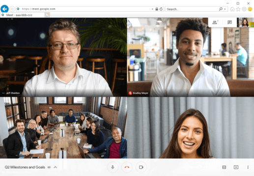 Hangout meet video conferenceing app
