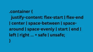 Justify content code