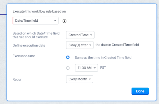 Execute Based on Date-Time Field