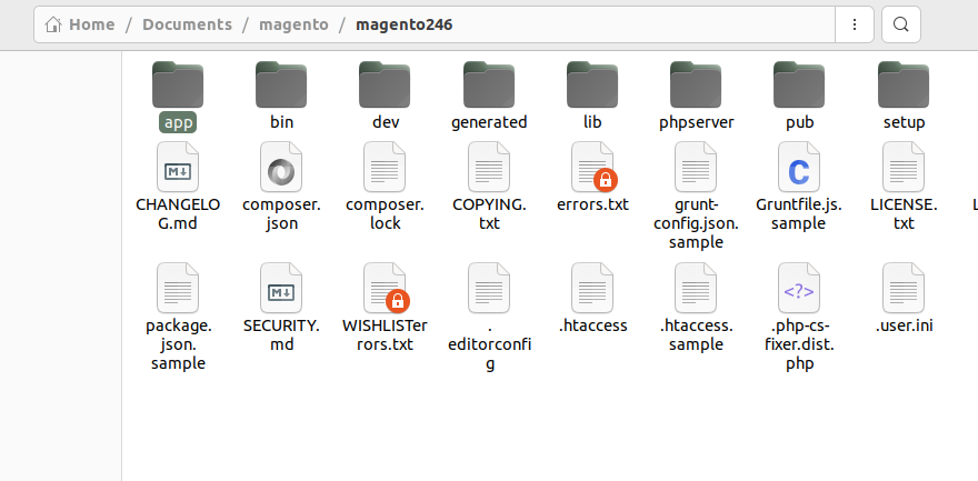 Magento2 root directory